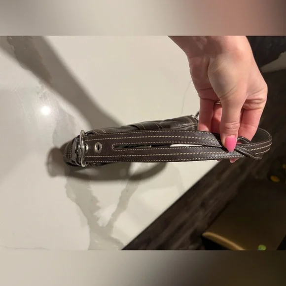 Coach Dark Brown Leather Hobo Shoulder Bag - Picture 2 of 5